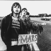 Gaz Coombes, Danny Goffey and Mickey Quinn du groupe Supergrass, Oxford, Grande Bretagne, 1994. Photo : Martyn Goodacre