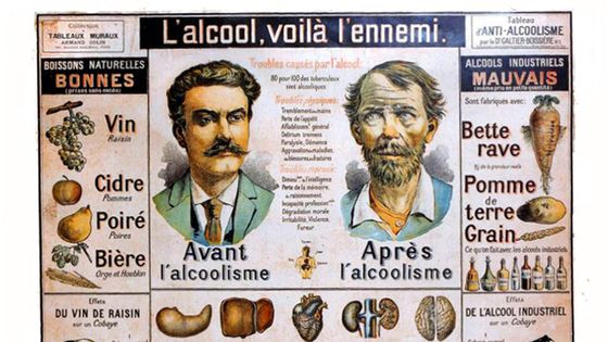 Tableau d'anti-alcoolisme par le Dr Galtier-Boissière, collection de tableaux muraux Armand Colin & Cie, 1900. (Wikipédia).