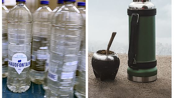 Bouteille de plastique ou gourde : on refait le match. - ERIC LALMAND / Belga / AFP et Rocio Arones Frischknecht / EyeEm/Getty