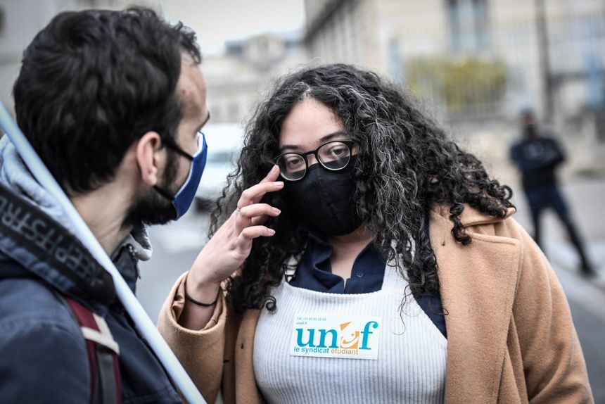 Mélanie Luce, présidente de l’Unef, le 8 avril 2021 à Paris.