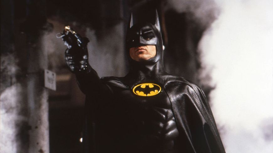 "Batman" de Tim Burton, 1989 avec Michael Keaton dans le rôle de Bruce Wayne alias Batman