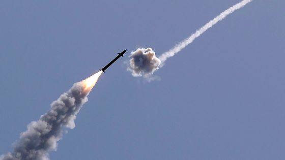 Le système de défense aérienne israélien intercepte une roquette lancée depuis la bande de Gaza. ©AFP - JACK GUEZ