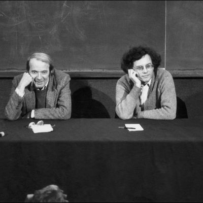 Gilles Deleuze et Félix Guattari, en 1980, date de la parution de leur livre commun "Mille Plateaux"