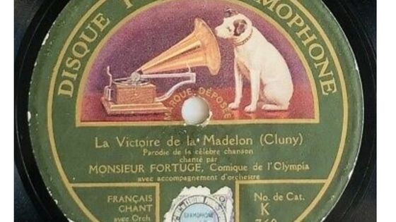Disque pour Gramophone de "La Parodie de la Madelon" par Fortugé