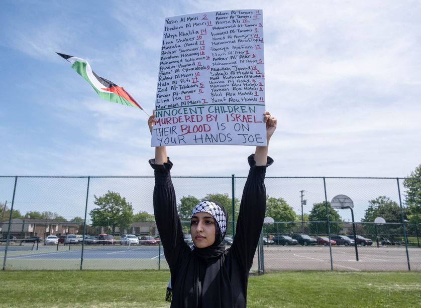 Manifestante pro-palestinienne américaine, Dearborn, le 18/05/21 