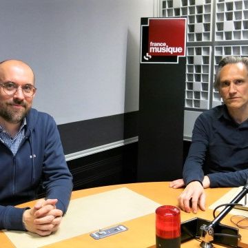 France Musique, studio 361... Alexandre Dratwicki & Philippe Venturini (g. à d.)