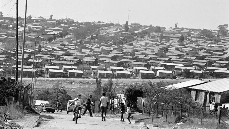 Quartier défavorisé d'Afrique du Sud