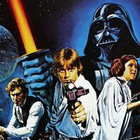 Affiche du premier Star Wars sorti en 1977.