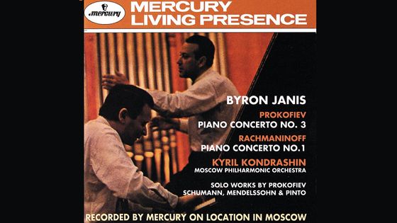 Byron Janis, Prokofiev, Concerto pour piano n° 1, Rachmaninov, Concerto pour piano n° 1. Kiril Kondrachine, Orchestre philharmonique de Moscou, - Mercury Living Presence