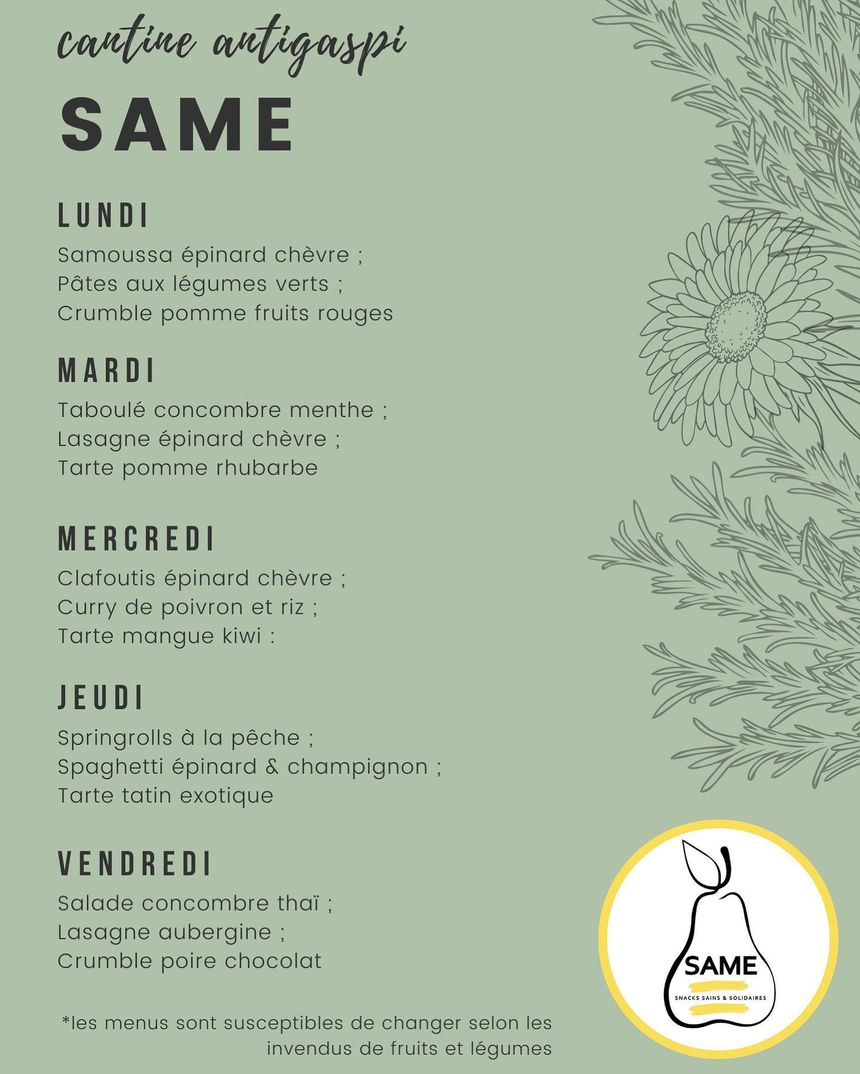 Menu Same Meal
