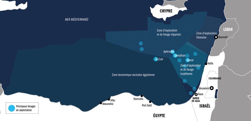 L'Égypte, acteur majeur du gaz en Méditerranée orientale.