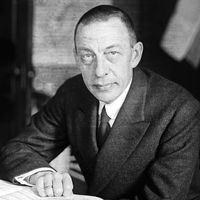 Sergei Rachmaninov, compositeur, pianiste et chef d'orchestre (Semionovo, 1er avril 1873 - Beverly Hills, 28 mars 1943)