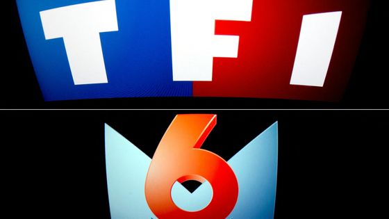 Combinaison des logos de TF1 et M6. Image créée le 17 mai 2021. ©AFP - LIONEL BONAVENTURE