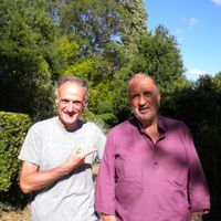Jean-Claude Carrière et Denis Cheissoux à Colombières-sur-Orb (Hérault)