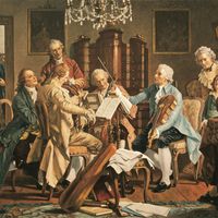 Franz Joseph Haydn dirige un quatuor à cordes