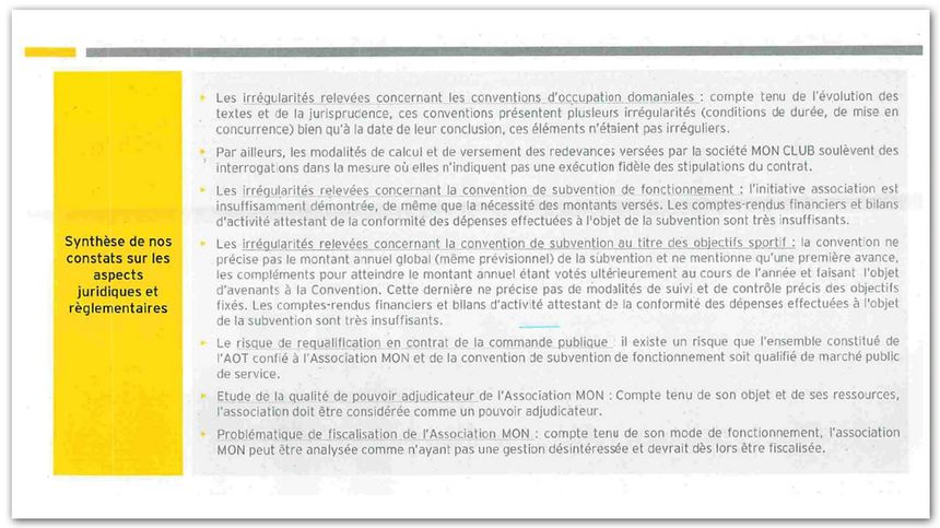 Extrait du rapport commandé par l’agglomération de Mulhouse sur la gestion du MON.