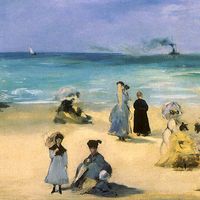 "Sur la plage de Boulogne", Édouard Manet, 1868.