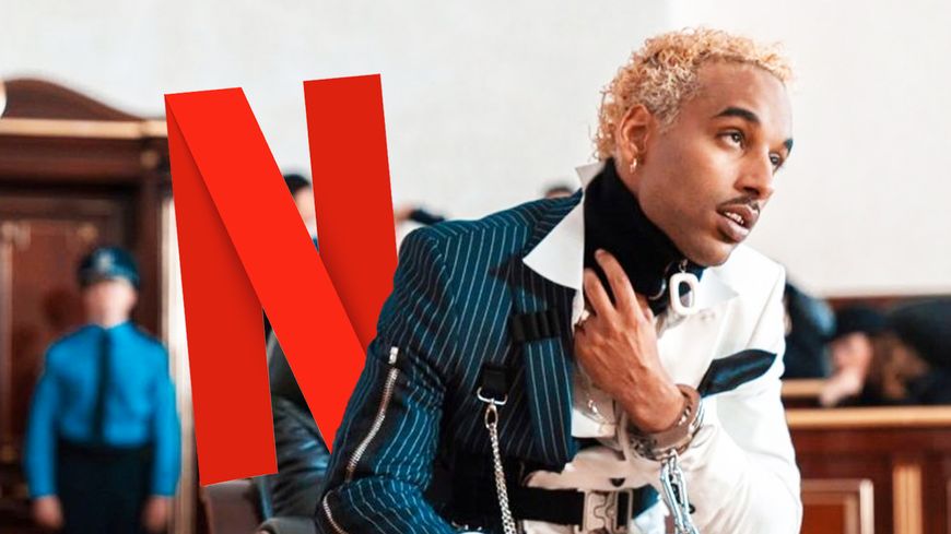 Laylow avec le logo Netflix - (photo : Osman Mercan)