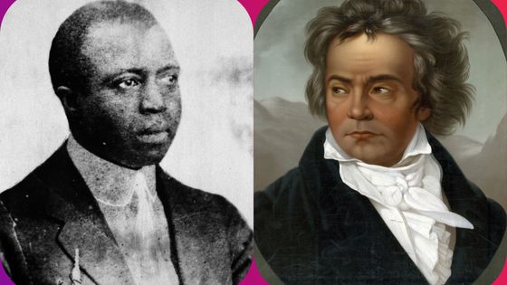 Portrait de Scott Joplin et de Beethoven - Montage / Getty