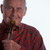 Portrait de Stéphane Grappelli en 1982