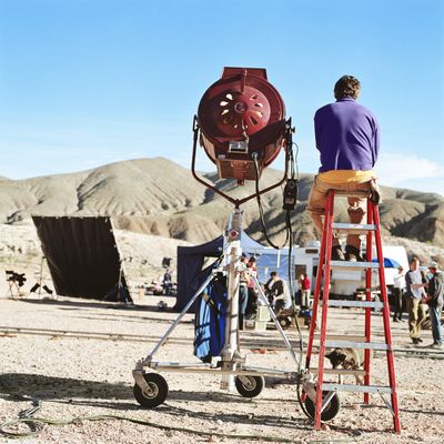 Le cinéma indépendant cherche son nouveau modèle alors que la pandémie de Covid-19 a rebattu les cartes. Ici, le tournage d'un film à Red Cliff Preserve, Red Rock Canyon State Park, California, USA.