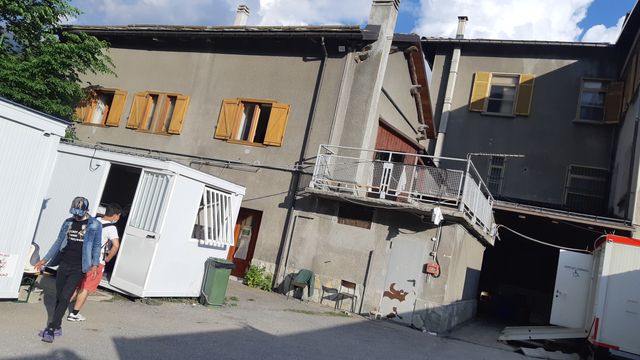 Le refuge d'Oulx en Italie