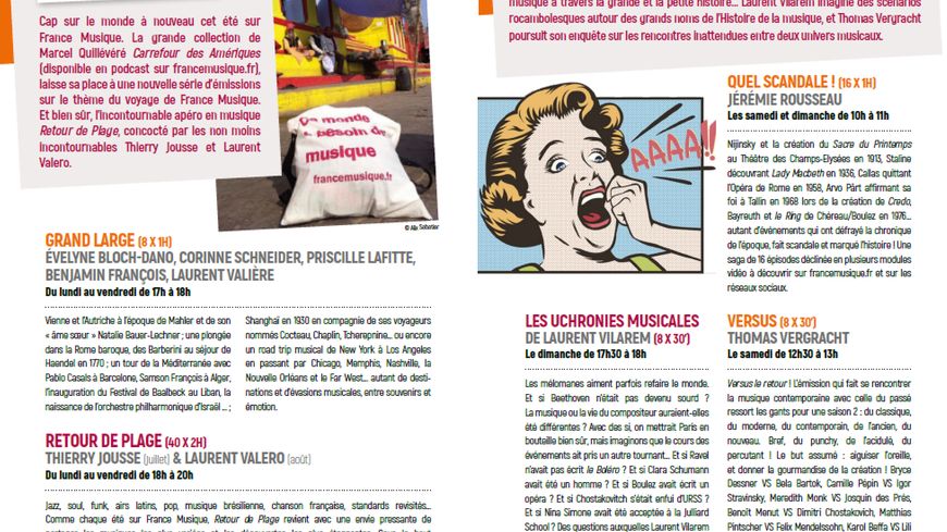 La grille d'été France Musique 2021