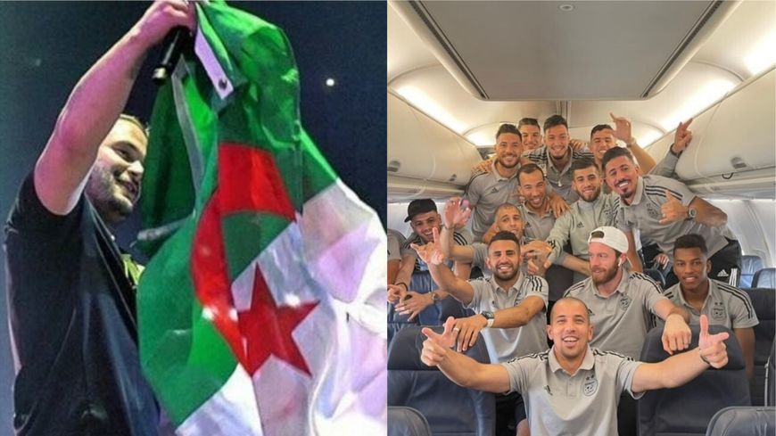 Jul - concert Amneville, capture twitter + L'Equipe nationale algérienne (Twitter DZ)