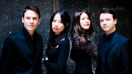 Le Quatuor Hermès : Omer Bouchez, Elise Liu, violons - Lou Yung-Hsin Chang, alto - Yan Levionnois, violoncelle - Photo by Lyodoh Kaneko
