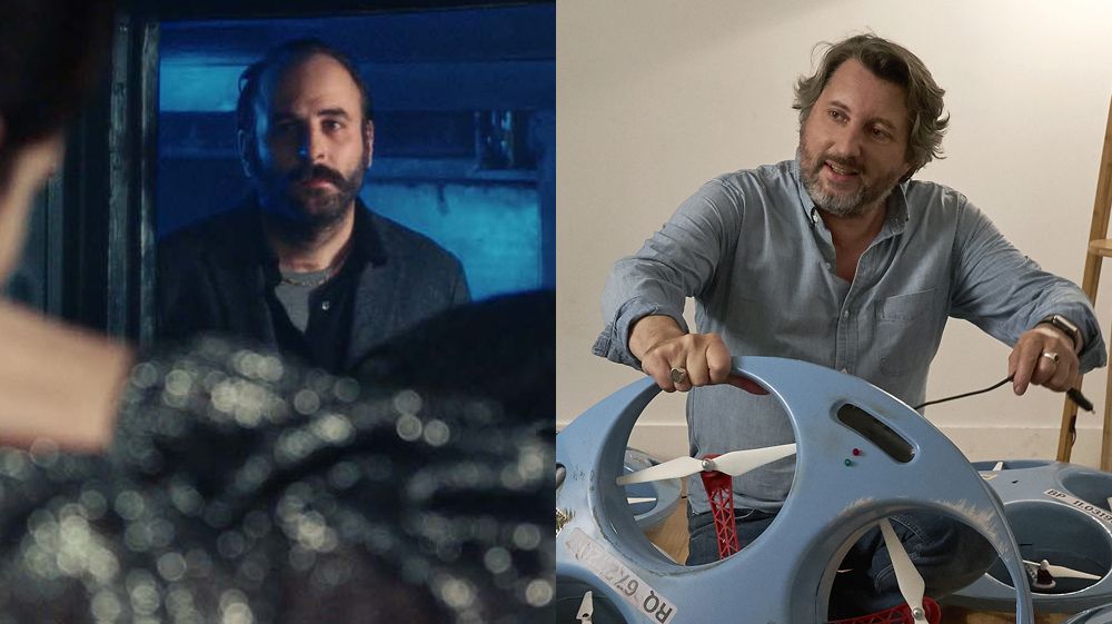 Héros De Film Avec Des Ciseaux Au Bout Des Mains Vincent Macaigne et Bruno Podalydès