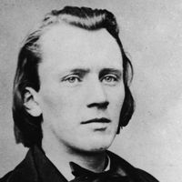 Johannes Brahms, compositeur, pianiste et chef d'orchestre (Hambourg, 7 mai 1833 – Vienne 3 avril 1897)