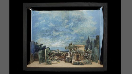 Maquette de décor en volume pour Samson et Dalila, acte II : « La maison de Dalila dans la vallée de Soreck » par Eugène et Amable Gardy - 1892 / BnF, Bibliothèque-musée de l’Opéra