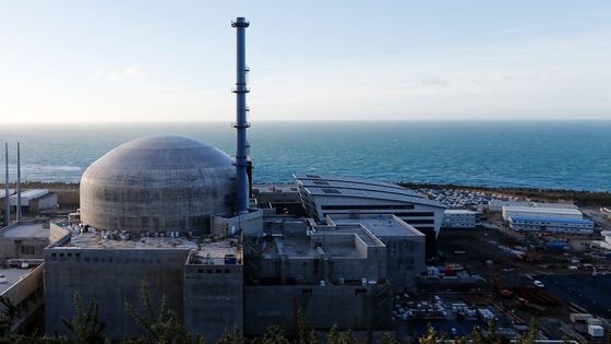 Photo prise de la centrale nucléaire de Flamanville en France, le réacteur de Flamanville 3 est un réacteur de type EPR. ©AFP - CHARLY TRIBALLEAU