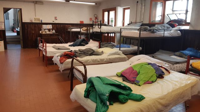 Le refuge d'accueil des exilés à Oulx en Italie
