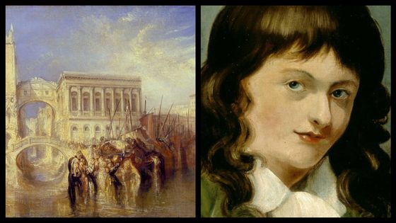 William Turner - Venise, Le Pont des Soupirs; Autoportrait de William Turner, 1793; - wikimedia commons