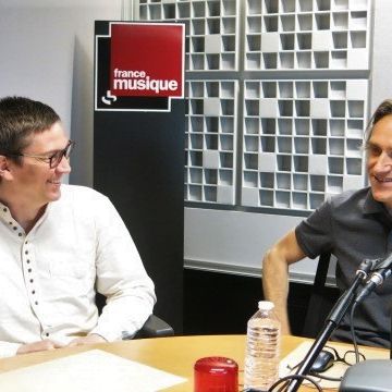 France Musique, studio 361... Laurent Feneyrou & Philippe Venturini (g. à d.)