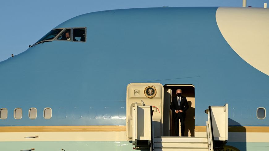 L'arrivée de Joe Biden sur le sol européen le 13 juin 2021