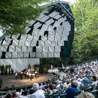 Nelson Goerner, le Quatuor Modigliani et Yann Dubost, au Parc du Château de Florans au Festival International de Piano de La Roque d'Anthéron 2020