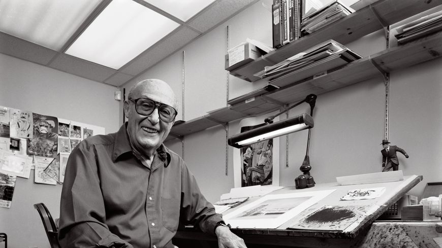 Portrait de Will Eisner par Will Duotone, que l'on retrouve dans l'exposition qui lui est consacrée à la Biennale de Cherbourg jusqu'au 29 août 2021