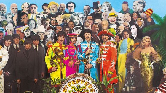 Détail de la pochette de Sergent pepper's lonely hearts club band des Beatles - Apple Corps Ltd.