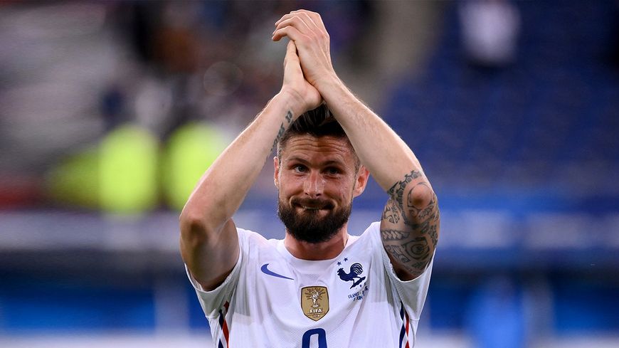 Olivier Giroud le 8 juin 2021 au Stade de France avec l'Équipe de France - (photo : FRANCK FIFE)