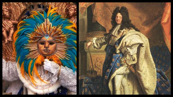Carnaval de Rio : Masque du Roi Soleil; Porrait de Louis XIV ©Getty