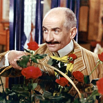 Louis de Funès sur le tournage du film "Hibernatus".