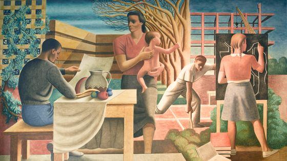 "The security of people", peinture murale de Seymour Fogel. Washington DC, 1942. Photo : VCG Wilson/Corbis. ©Getty