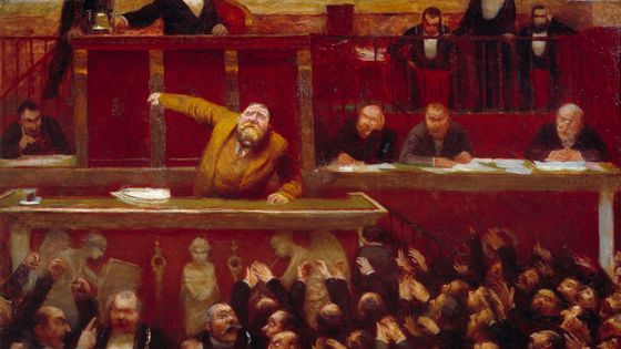 Jean Jaurès à la tribune de la Chambre des députés, Jean Véber, 1903. Paris, Musée Carnavalet. ©Getty