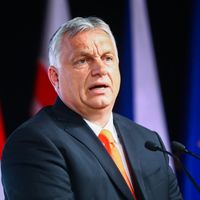 Le premier ministre hongrois Viktor Orban lors d'un déplacement chez son allié polonais le 30 juin