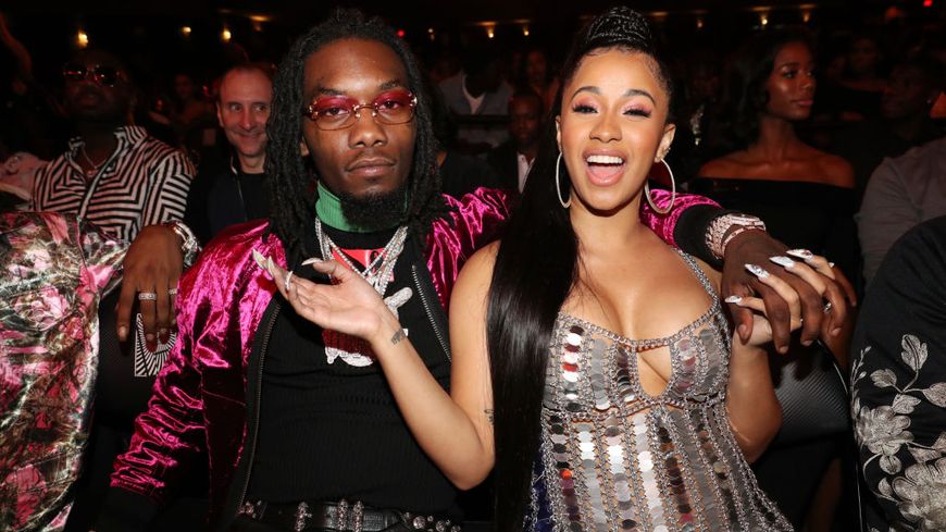 Le 6 octobre 2017 à Miami Beach, en Floride : Offset et Cardi B assistent aux BET Hip Hop Awards 2017 - Johnny Nunez/WireImage