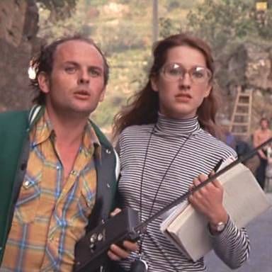 Jean-François Stévenin et Nathalie Baye dans La Nuit américaine, de François Truffaut (1973)
