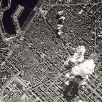 Bombardement aérien de Barcelone par les troupes de Franco (17 Mars 1938)