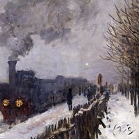 Claude Monet, Train dans la neige (détail)